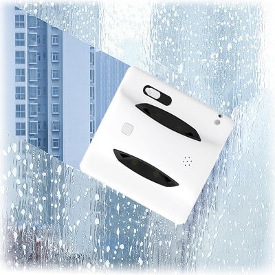 GERRIT Fully Automatic Intelligent Window Cleaning Machine, 3200Pa Strong Suction Window Cleaning Robot, 5 Window Cleaning Modes, with 6 Cleaning Cloths, Suitable for Windows and Glass Doors