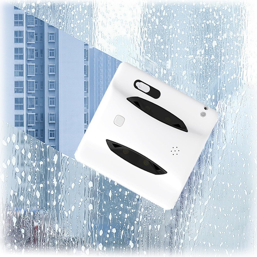 GERRIT Fully Automatic Intelligent Window Cleaning Machine, 3200Pa Strong Suction Window Cleaning Robot, 5 Window Cleaning Modes, with 6 Cleaning Cloths, Suitable for Windows and Glass Doors