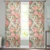 AMZRicher Spring Flower Sheer Curtains 84 Inch Length 2 Panels Set, Semi Transparent Voile Rod Pocket Curtains for Living Dining Room Bedroom Drapes Botanical Leaves Morden Rustic Garden Herbs view 2