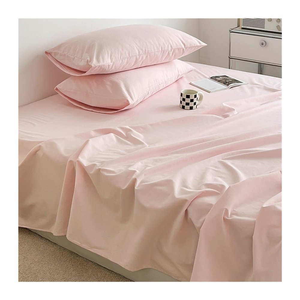 RUZGAR Flat Sheet Only 100% Brushed Cotton Flat Sheet Luxury and Ultra Soft Bedding Top Sheet for Twin/Single Full Queen King Size Bed Flat Sheet (Color : Jade, Size : 200x230cm)