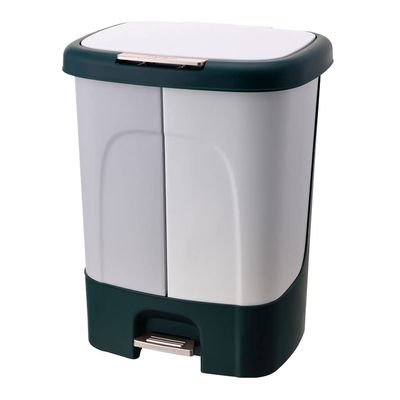 HASMI Bathroom Trash can Double-Barrel Double-lid Design Garbage Sorting Trash Can Household Pedal Sorting Bin Office Kitchen Large Storage Bin Kitchen Trash Can (Color : B-30L), yuqing2022