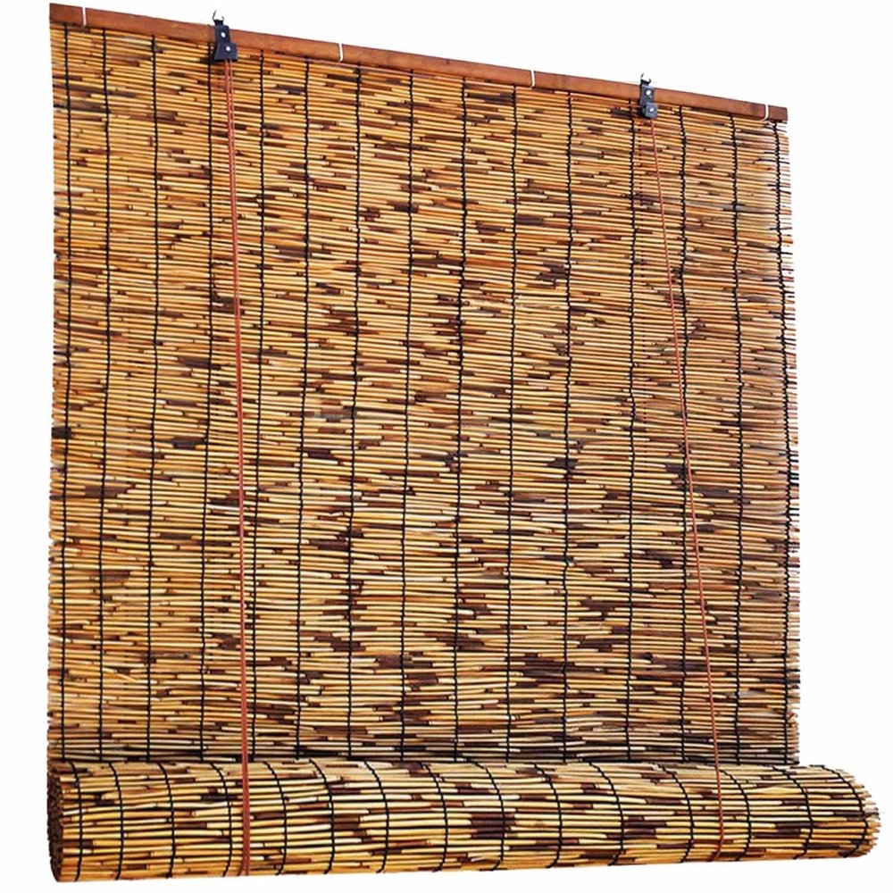 Bamboo Window Shades Outdoor Blackout Bamboo Roller Blinds,28x72in 38x64in 48x48in 64x64in 72x72in Cordless Roll Up Shade For Patio Balcony Porch Privacy Retro Bamboo Curtains ( Size : W 38inxH 72in )