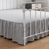 xuan dian Bed Skirt Full Size Ruffled Bed Skirts with Split Corners, 16 Inch Drop Dust Ruffle Bed Skirt with Platform, Light Gray, Full - 16" Drop view 1