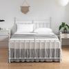 xuan dian Bed Skirt Full Size Ruffled Bed Skirts with Split Corners, 16 Inch Drop Dust Ruffle Bed Skirt with Platform, Light Gray, Full - 16" Drop view 4