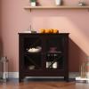 Finca ancha Kitchen Cabinet with Double Glass Doors | Apothecary Cabinet for Living Room | Bathroom Cabinet for Bathroom Wall | Gabinetes para Cocina de Pared | Glass Display case (Brown) view 1