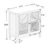 Finca ancha Kitchen Cabinet with Double Glass Doors | Apothecary Cabinet for Living Room | Bathroom Cabinet for Bathroom Wall | Gabinetes para Cocina de Pared | Glass Display case (Brown) view 2