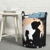 Laundry Hamper Round Laundry Basket with Handles Silhouette of family Laundry Hampers Waterproof Circular Hamper for Bathroom Storage Basket Dirty Clothes Hamper for Dirty Clothes view 1