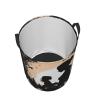 Laundry Hamper Round Laundry Basket with Handles Silhouette of family Laundry Hampers Waterproof Circular Hamper for Bathroom Storage Basket Dirty Clothes Hamper for Dirty Clothes view 2