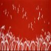  Anbo Tenugui Hand Towel, Dragonfly on The Rice Ears (Red), 100% Cotton, Made in Japan, 13.8 x 39.4 inches view 1