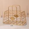 Coffee Pod Basket Coffee Bar Accessories Creamer Holder Iron Espresso Capsule Holder for Hotel Counter Living Room Coffee Bar, Gold view 2