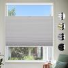 UrMoon Top Down Bottom Up Cellular Shade Cordless Cellular Shade for Windows Blinds Thermal Insulated Honeycomb Blinds for Indoor Windows (Blackout - Gray, 49.5" W x 48" H) view 1