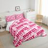 Erosebridal Pink Howdy Bedding Western Cowgirl Prepper Style Comforter Set, Western Decor Bedding Comforter Sets Twin with 1 Pillowcase view 4
