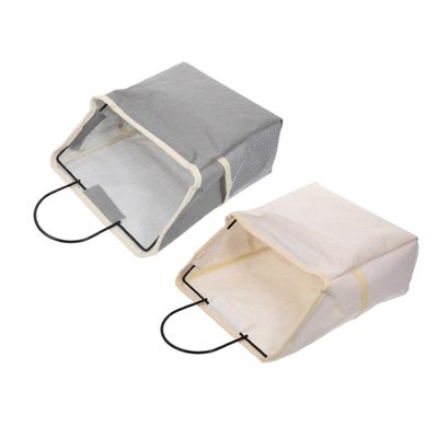 BUGUUYO 2pcs Wall Hanging Storage Organizer Bag Sturdy Canvas Pouch Side Pocket Versatile Dorm Room and Bathroom Easy to Install for Books Tablets and More