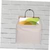 BUGUUYO 2pcs Wall Hanging Storage Organizer Bag Sturdy Canvas Pouch Side Pocket Versatile Dorm Room and Bathroom Easy to Install for Books Tablets and More view 2