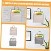 BUGUUYO 2pcs Wall Hanging Storage Organizer Bag Sturdy Canvas Pouch Side Pocket Versatile Dorm Room and Bathroom Easy to Install for Books Tablets and More view 4