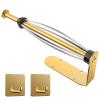 Paper Towel Holder Under Cabinet with 2 Hooks, Paper Towel Holder Wall Mount with Damping Effect, Self-Adhesive or Drilled Paper Roll Holders for Kitchen, Bathroom, RV(Gold) view 1