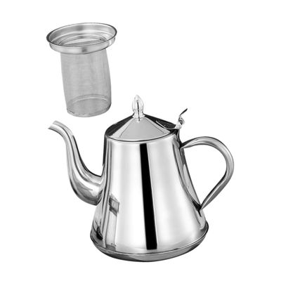 RORPOIR Stainless Steel Coffee Kettle with Long Spout for Brewing Metal Kettle with Mirror Polished Interior Suitable for Office Home and Outdoor Use