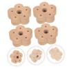 Amosfun 4pcs Bamboo Toothbrush Stand Vanity Brush Organizer with Round Edges for Bathroom Kitchen and Office Use Compatible with Electric Toothbrushes and Floss view 3