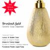 ABBI NIMO Brushed Gold Ceramic Soap Dispenser 2 Pack, 11 oz Textured Hand or Dish Soap Dispenser with Golden Plastic Pump for Bathroom or Kitchen Countertop view 2