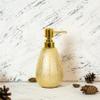 ABBI NIMO Brushed Gold Ceramic Soap Dispenser 2 Pack, 11 oz Textured Hand or Dish Soap Dispenser with Golden Plastic Pump for Bathroom or Kitchen Countertop view 3
