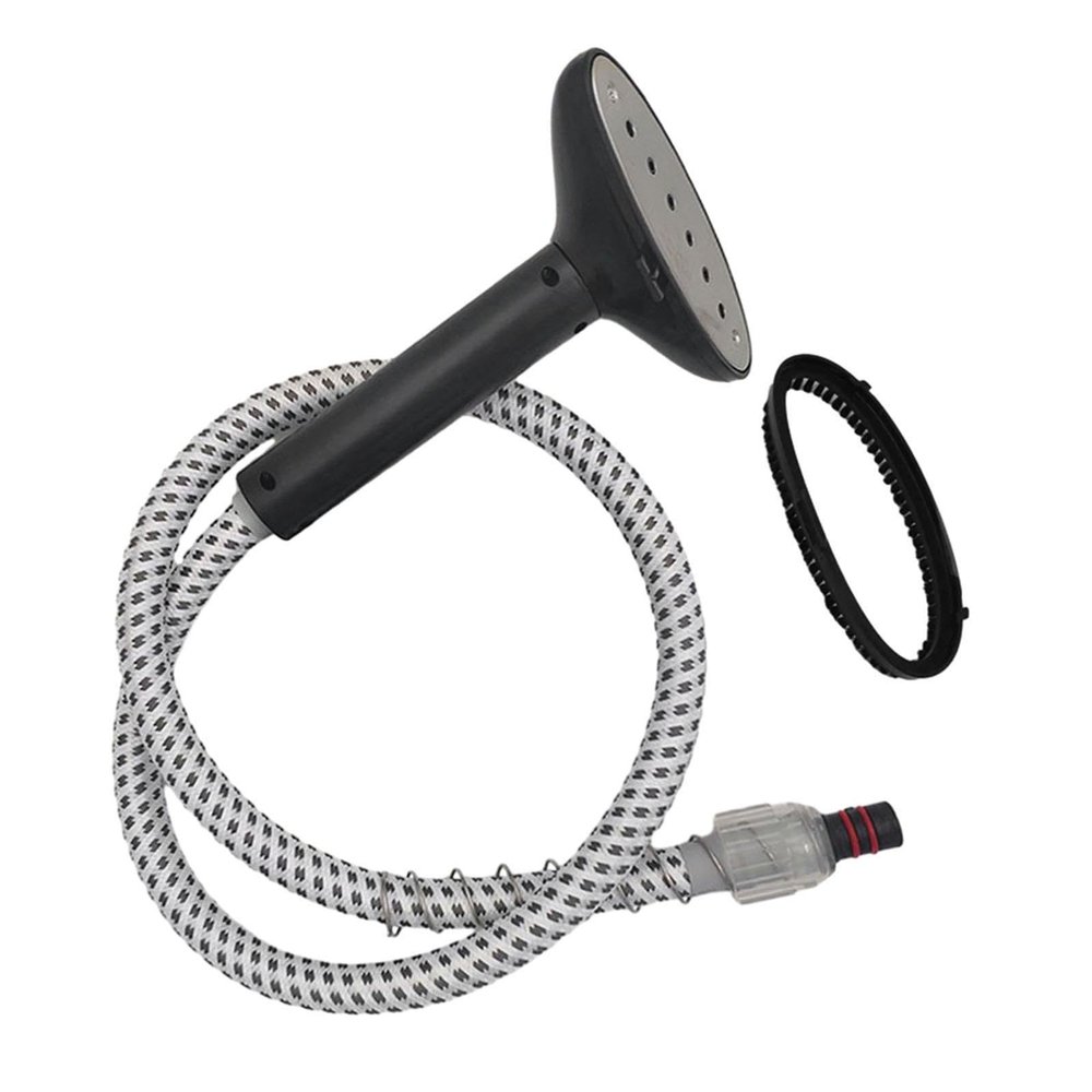 JISADER Garment Steamer Guide Hose, Long Steam Nozzle, Universal Replacement, Snaps on Type with Brush Spray Steam Ironing Tool