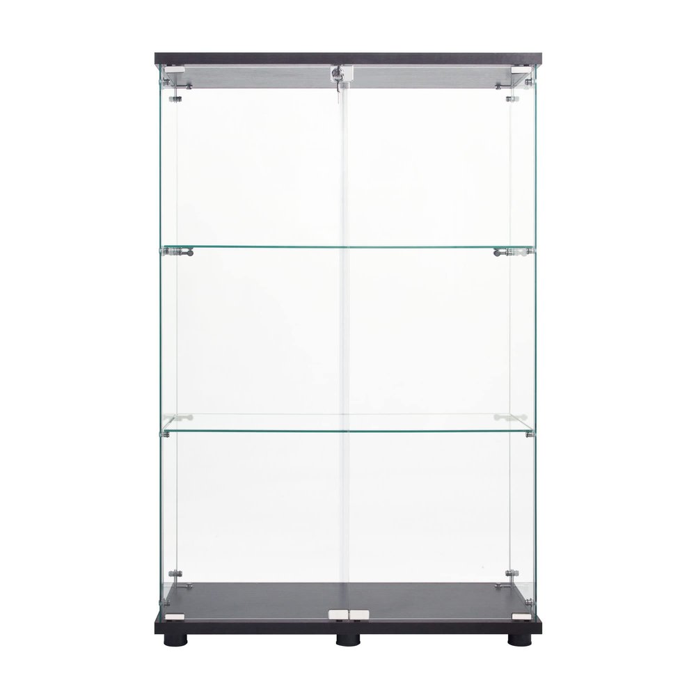 Glass Display Cabinet 3 Shelves 50" Height Glass Curio Cabinet for Architecture/Model/Toys/Collection Display,Floor Standing Collection Case with Locks for Living Room Office