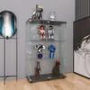 Glass Display Cabinet 3 Shelves 50" Height Glass Curio Cabinet for Architecture/Model/Toys/Collection Display,Floor Standing Collection Case with Locks for Living Room Office view 2