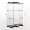 Glass Display Cabinet 3 Shelves 50" Height Glass Curio Cabinet for Architecture/Model/Toys/Collection Display,Floor Standing Collection Case with Locks for Living Room Office view 3