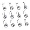 TopHomer 12 Pcs Shower Curtain Hooks Rings Bling Round Diamond Decorative Shower Curtain Rings Crystal Decorative Shower Curtain Hooks for Bedrooms, Bathrooms, Closets view 1