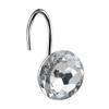 TopHomer 12 Pcs Shower Curtain Hooks Rings Bling Round Diamond Decorative Shower Curtain Rings Crystal Decorative Shower Curtain Hooks for Bedrooms, Bathrooms, Closets view 3