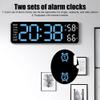 Digital Wall Clock,Digital Calendar,Large Wall Clock,13" Large Display Digital Clock,LED Digital Clock with Remote Control,Countdown Dimmer Large Clock with DST Date Week Temperature view 2