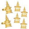 6pcs Cute Napkin Holder Tower Napkin Ring Rings for Wedding Holiday Events view 1