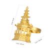 6pcs Cute Napkin Holder Tower Napkin Ring Rings for Wedding Holiday Events view 2