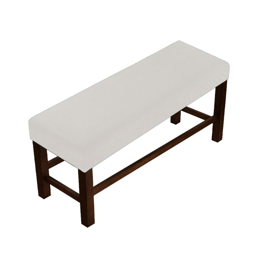RYBDIZQ Stretch Dining Room Bench Covers, Washable Sofa Cover, Soft Bench Slipcover, Removable Bench Seat Protector Cover for Modern Living Room, Bedroom, Kitchen,White,L, Large