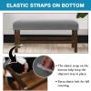 RYBDIZQ Stretch Dining Room Bench Covers, Washable Sofa Cover, Soft Bench Slipcover, Removable Bench Seat Protector Cover for Modern Living Room, Bedroom, Kitchen,White,L, Large view 3