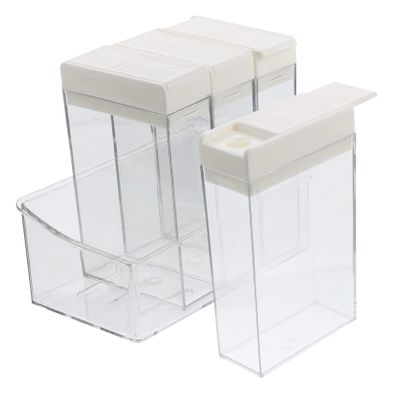 DECHOUS Seasoning Rack Spice Box Spice Seasoning Box 4 Sections for Kitchen Storage