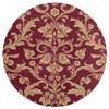 Soft Absorbent Coral Velvet Bath Rugs, Round Bathroom Mats, Machine Washable Bathmat, Carpet Rug Room Decor for Shower Floor Compatible with Flower Maroon Gold Floral Classy Burgundy Antique view 1