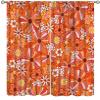 60S 70S Groovy Curtains for Bedroom Living Room Retro Hippie Flower Blackout Curtains Vintage Boho Plant Floral Darkening Drapes Botanical Blossom Brown Window Treatments Set 2 Panels,63x72 Inches view 1