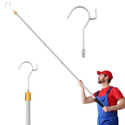 Clothes Hook Pole, Adjustable from 28" to 74", Closet Coat Rack Hook Rod