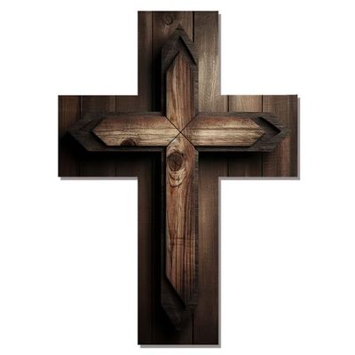 Imahoocool Wooden Wall Mounted Cross Home Farmhouse Living Room Wall Decor Vintage Cross Wall Art Religious Wall Decor Farmhouse Home Hanging Decor