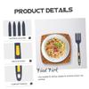 DECHOUS 2pcs Ergonomic Silicone Fork Nonstick Fork for Noodles Kitchen Food Safe view 3