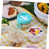 DECHOUS 2pcs Overnight Oats Jars Lids Spoons Airtight Storage Containers for Oatmeal Cereal Yogurt Meal Prep view 3