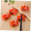 4pcs Ceramic Fox Chopstick Rest Stand for Spoon and Fork view 3