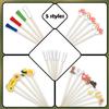 120 PCS Cocktail Picks Bamboo Toothpicks Pineapple Flamingo Beach Cactus Palm Leaf Handmade for Appetizers Food Drinks Luau Hawaii Beach Holiday Party SuppliesMulticolor Golf Tee view 2