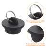 uxcell 2pcs Rubber Drain Stopper with Hanging Ring, Bathtub Drain Plug Fits 1-1/8 to 1-1/4 Inch, Rubber Sink Stopper Drain Plug for Bathtub, Kitchen and Bathroom, Black view 4