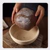 Bannetons Proving Basket Bread For Professional Home Bakers 100% Natural Rattan Round Oval Banneton Basket Bortfom Baking Tool Bowl With Linen Cloth Liner Linen Liner Cloth (Size : Round 23cm) view 1