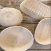 Bannetons Proving Basket Bread For Professional Home Bakers 100% Natural Rattan Round Oval Banneton Basket Bortfom Baking Tool Bowl With Linen Cloth Liner Linen Liner Cloth (Size : Round 23cm) view 4