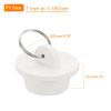 uxcell 4pcs Rubber Drain Stopper with Hanging Ring, Bathtub Drain Plug Fits 1 Inch to 1-1/8 Inch, Rubber Sink Stopper Drain Plug for Bathtub, Kitchen and Bathroom, White view 2