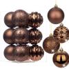 3.15" Bronze Christmas Ornaments for Christmas Tree 12 Pcs Medium Shatterproof Balls Christmas Tree Decorations Xmas Ornaments Balls with Hanging Loop for Wedding Holiday Party Wreath Home Decor view 1