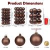 3.15" Bronze Christmas Ornaments for Christmas Tree 12 Pcs Medium Shatterproof Balls Christmas Tree Decorations Xmas Ornaments Balls with Hanging Loop for Wedding Holiday Party Wreath Home Decor view 2